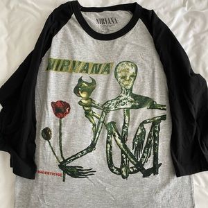 Nirvana Incesticide baseball ball style t-shirt
